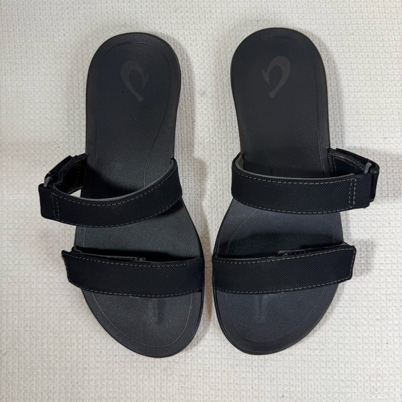 OluKai Shoes - OluKai Kipuka Women's Size 6 Black Comfort Slide Sandals